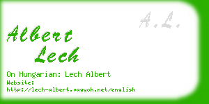 albert lech business card